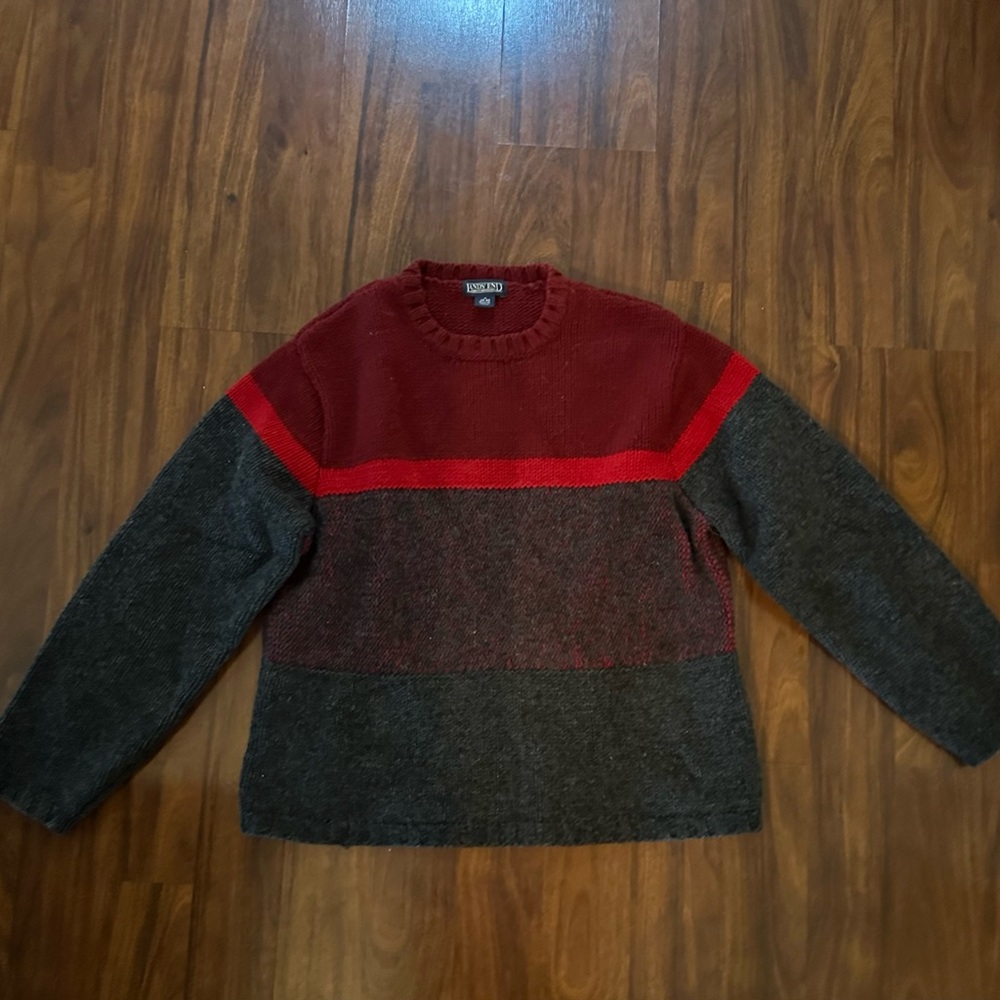 Lands End 100% Wool Sweater Mens Size M